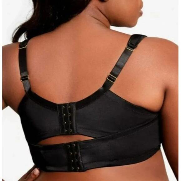 Ashley Stewart Full Coverage Butterfly Bra Black Womens 38DDD - Picture 8 of 8